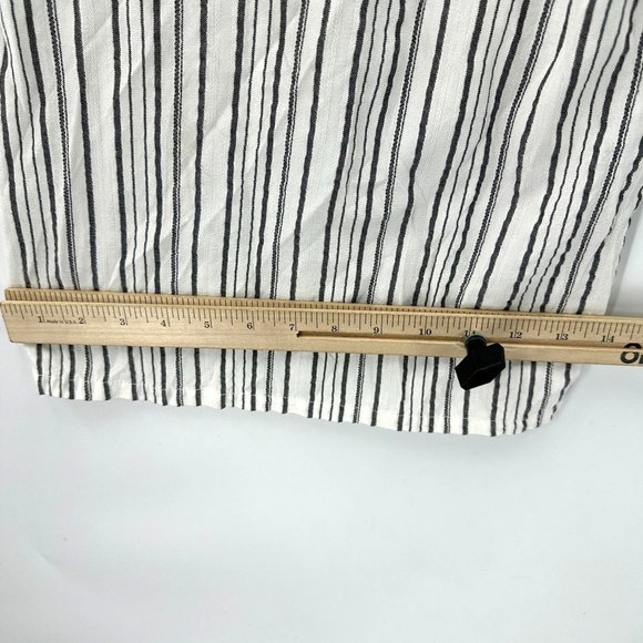 Michael Stars Pants Womens Striped Culottes Seersucker Wide Leg White Black XS - Picture 8 of 13